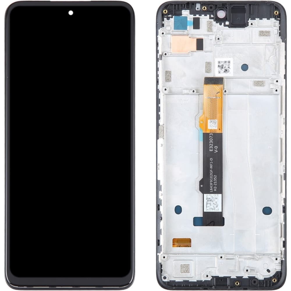 Дисплей для Motorola Moto G42 XT2233, з тачскріном і рамкою, чорний, IPS фото 1