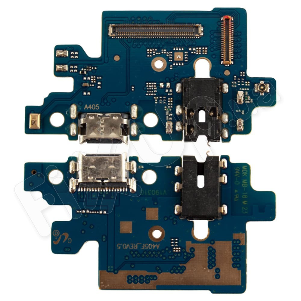 Роз'єм зарядки для Samsung A405 Galaxy A40 (2019) з нижньою платою, з обв'язкою фото 1