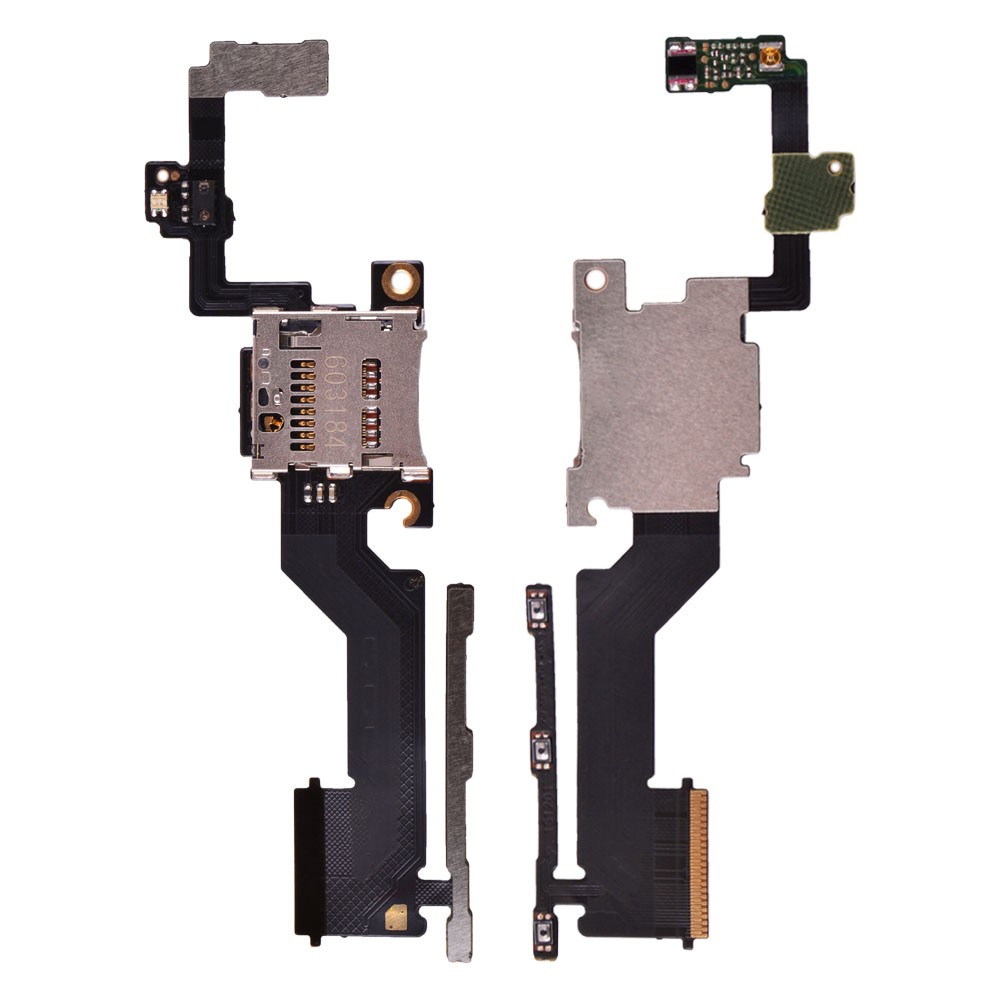 Шлейф для HTC One E9 с кнопкой включения, громкости, разъемом sim карты фото 1