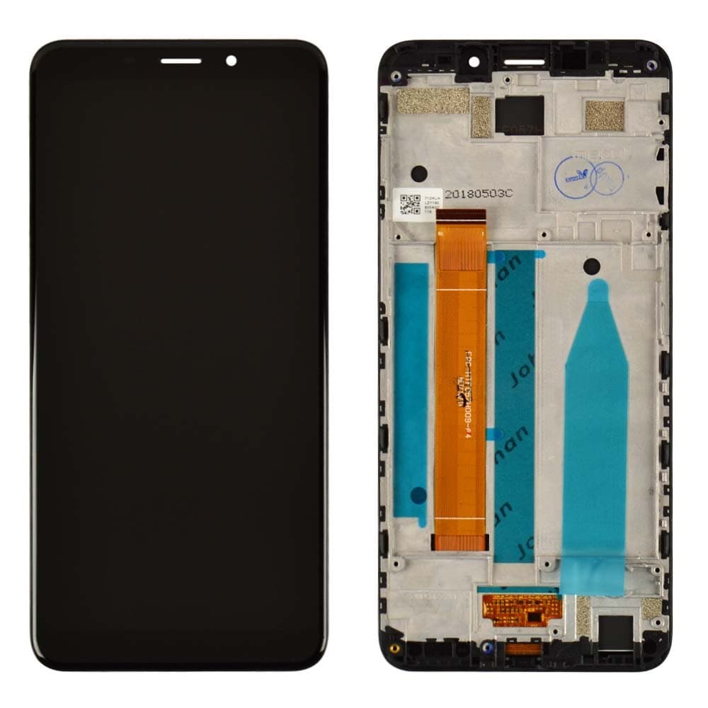 Дисплей для Meizu M6s с тачскрином и рамкой, черный фото 1