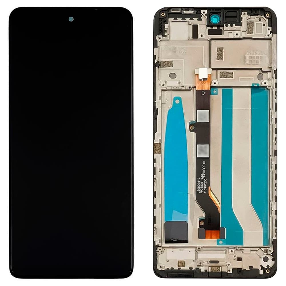 Дисплей для Tecno Spark 10 Pro (KI7), з тачскріном і рамкою в зборі, колір чорний фото 1