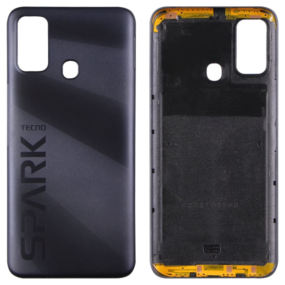 Задняя крышка для Tecno Spark 7, цвет черный фото 1