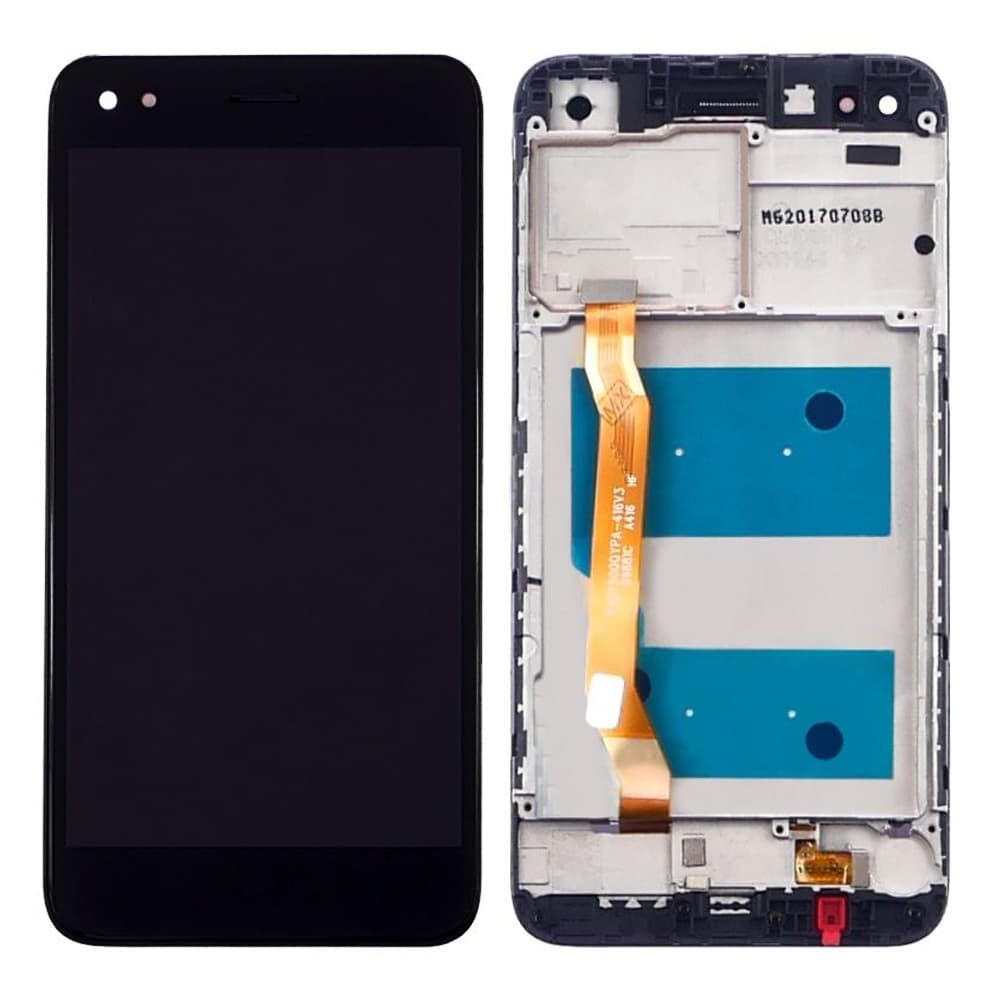 Дисплей для Huawei P9 Lite mini, Y6 Pro 2017, Enjoy 7, Nova Lite (SLA-L02/SLA-L22/SLA-L03) з тачскріном і рамкою в зборі, колір чорний фото 1