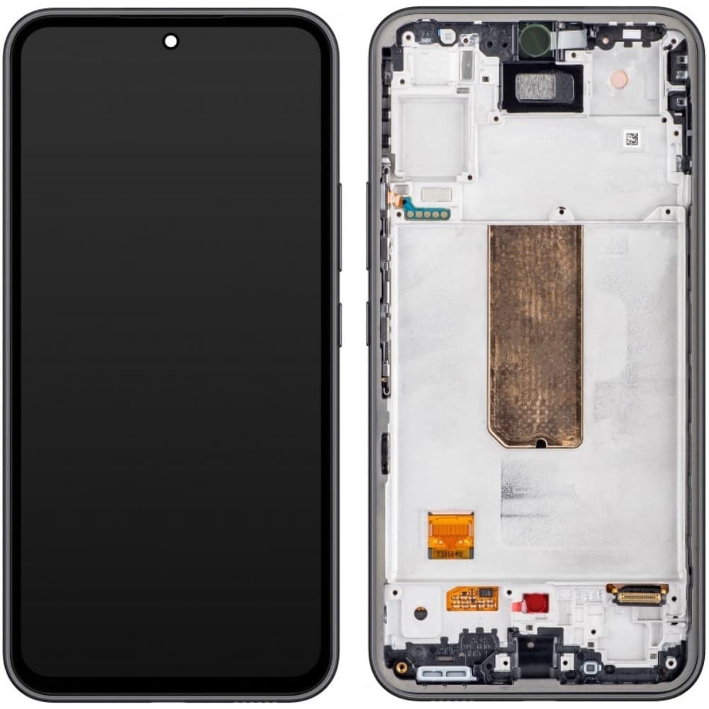 Дисплей для Samsung A546F Galaxy A54 2023, с тачскрином и рамкой в сборе, цвет черный, IPS фото 1