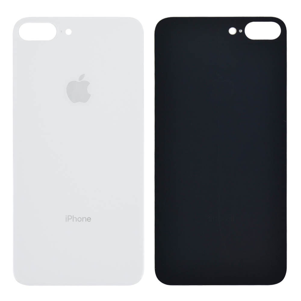 Задняя крышка для iPhone 8 Plus, цвет серебро, с большим отверстием под камеру фото 1