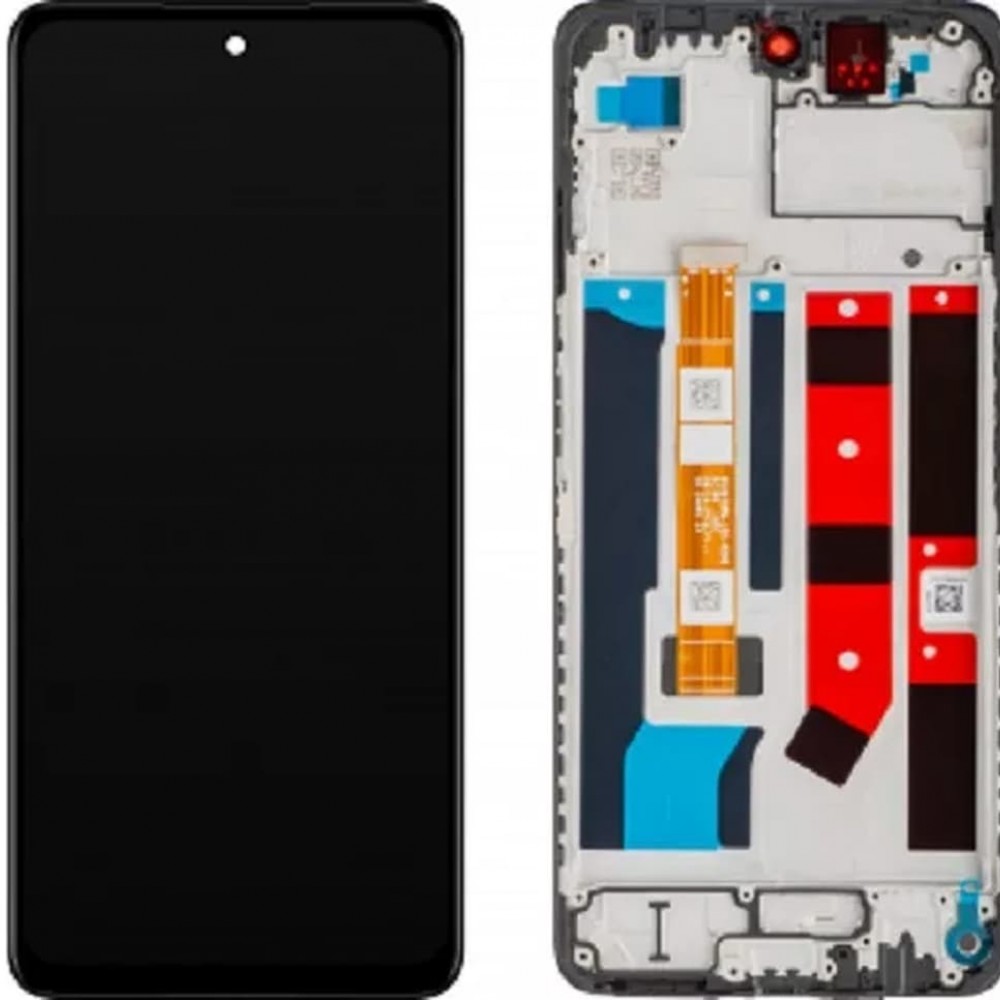 Дисплей для Oppo A60, з тачскріном і рамкою, чорний фото 1