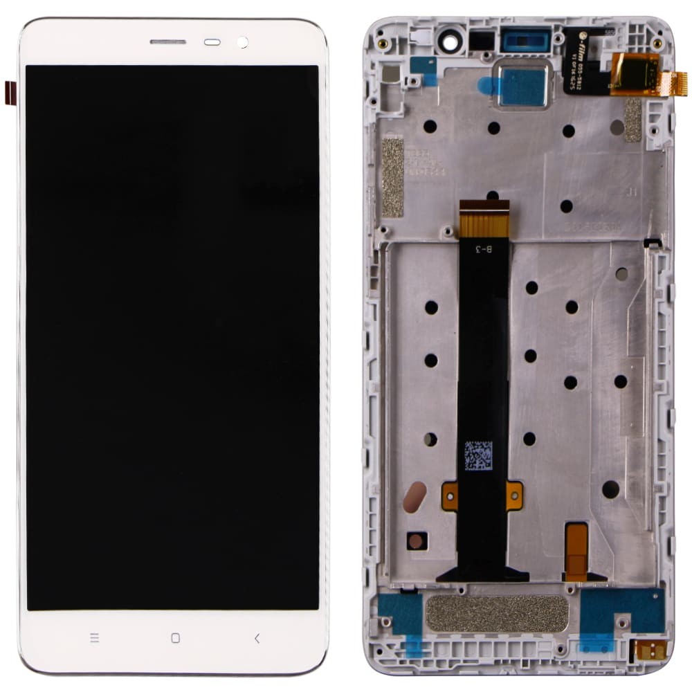 Дисплей для Xiaomi Redmi Note 3, Note 3 Pro с тачскрином и рамкой в сборе, цвет белый фото 1