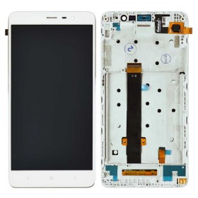 Дисплей Xiaomi Redmi Note 3, Note 3 Pro с тачскрином в сборе, 147мм, оригинал китай,  цвет белый, с рамкой