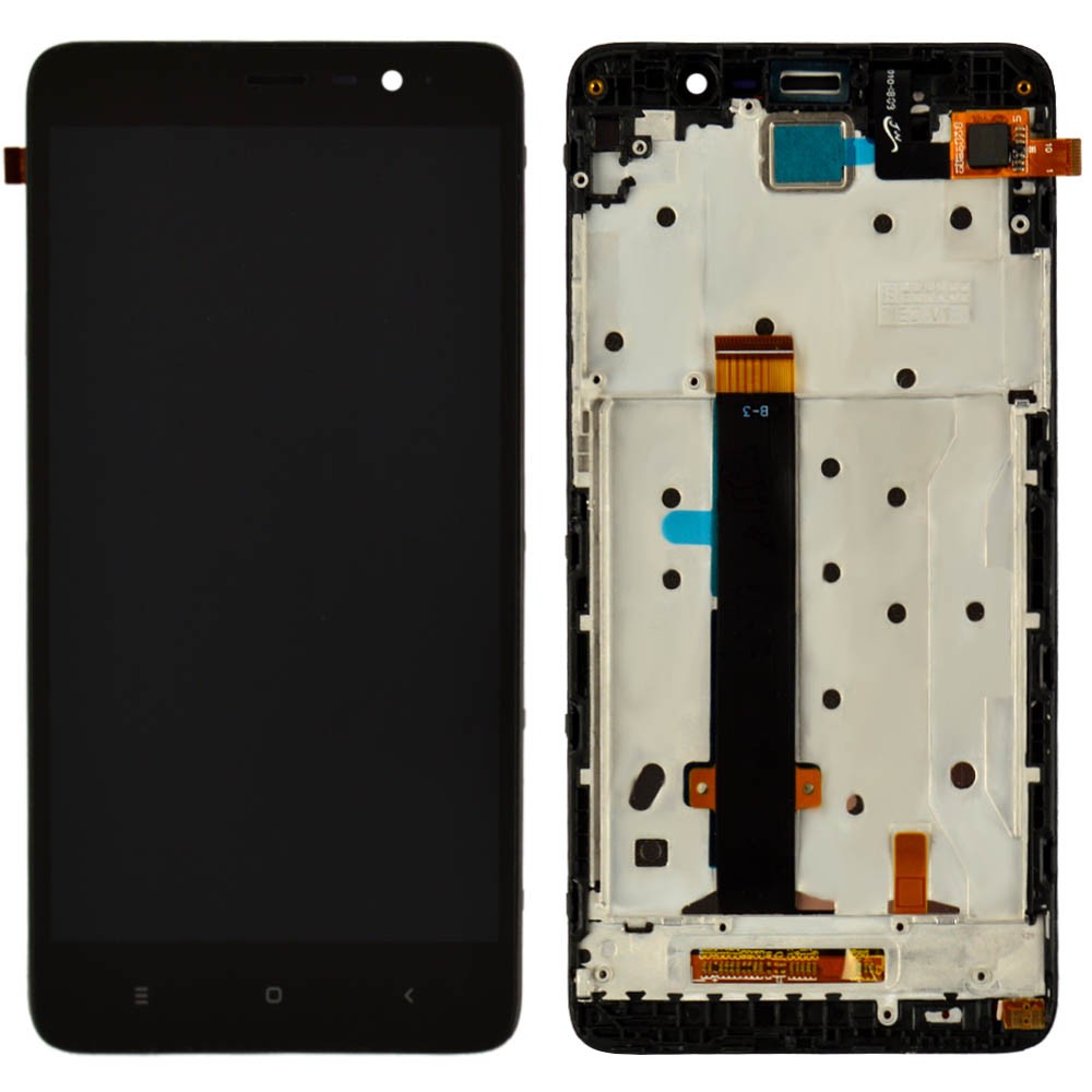 Дисплей Xiaomi Redmi Note 3, Note 3 Pro с тачскрином и рамкой в сборе, 147мм, цвет черный фото 1