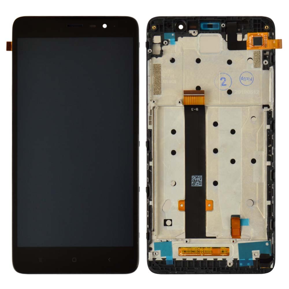 Дисплей для Xiaomi Redmi Note 3, Note 3 Pro с тачскрином и рамкой в сборе, цвет черный, Orig PRC фото 1