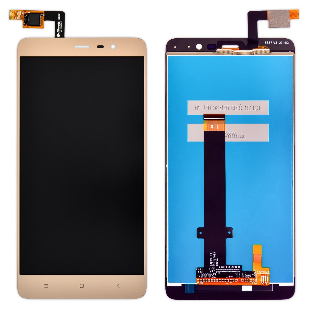 Дисплей для Xiaomi Redmi Note 3, Note 3 Pro з тачскрином у зборі, 147мм, колір золотий, Orig PRC фото 1