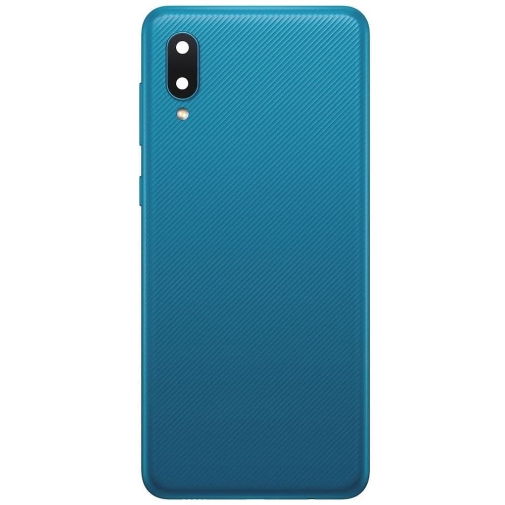 Задня кришка для Samsung A022 Galaxy A02 2020, зі склом камери, колір синій фото 1