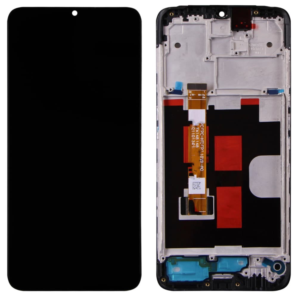 Дисплей для Oppo A5 2020/A9 2020/A11X с тачскрином и рамкой в сборе, цвет черный фото 1