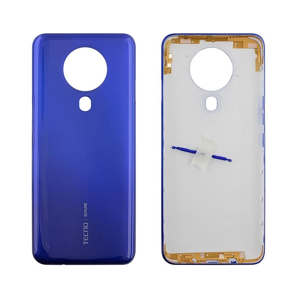 Задняя крышка для Tecno Spark 6 (KE7), цвет синий фото 1