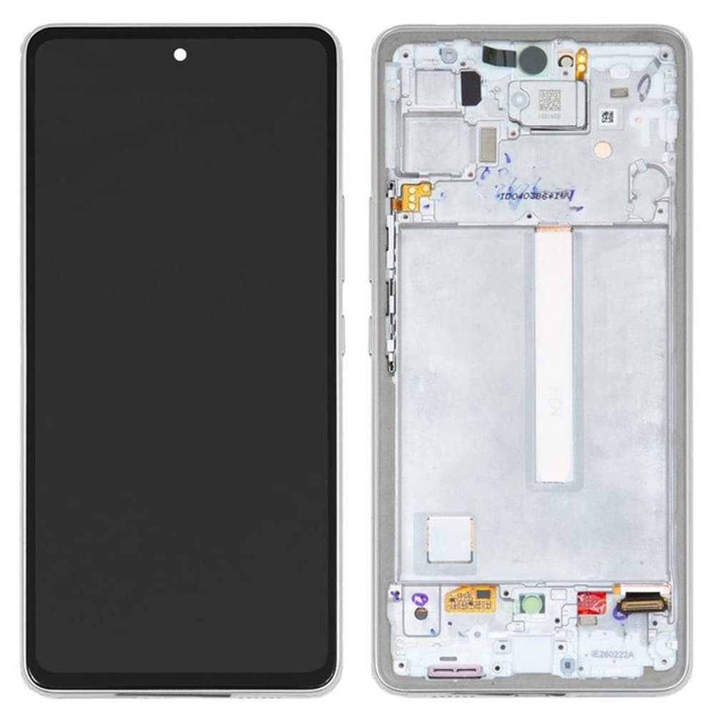 Дисплей для Samsung A536F Galaxy A53 2022 (GH82-28024D), с тачскрином и рамкой в сборе, цвет белый, сервисный оригинал фото 1
