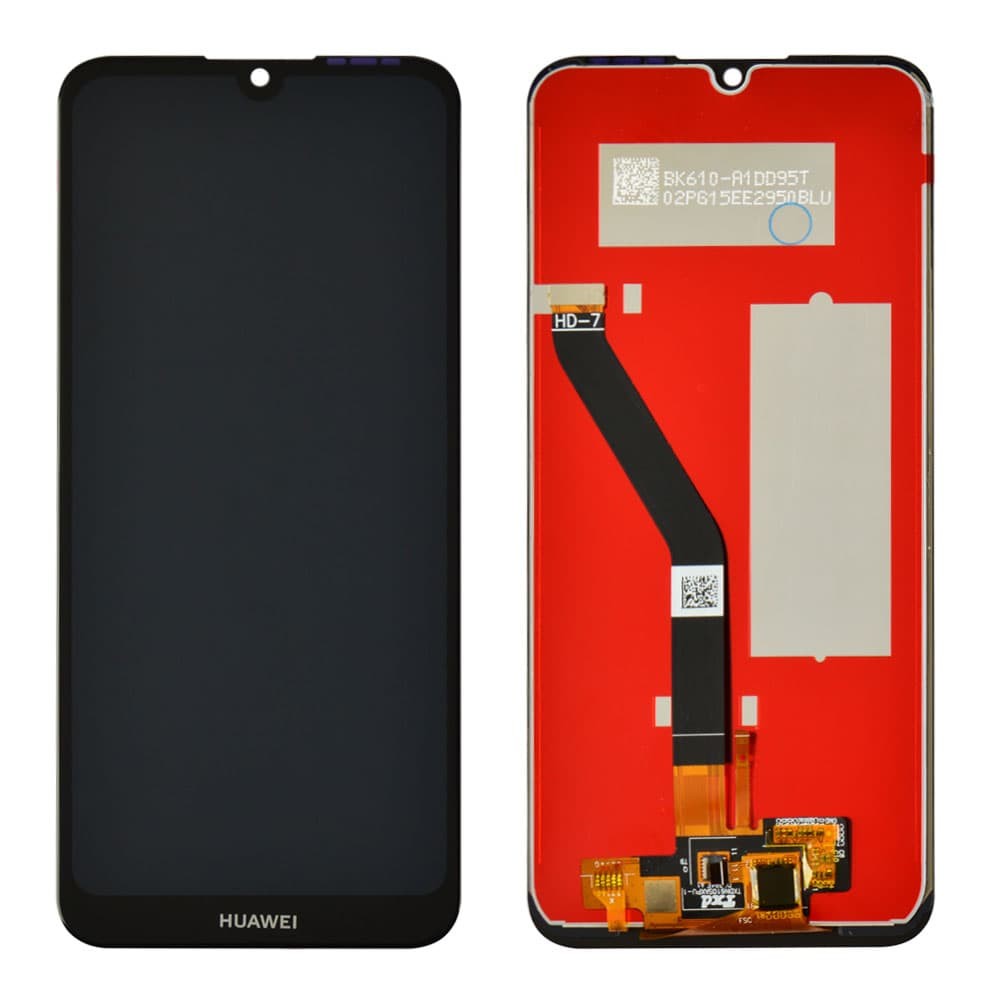Дисплей для Huawei Y6 2019, Y6 Prime 2019, Y6S, Y6 Pro 2019, Honor 8A, 8a Pro з тачскрином у зборі, колір чорний, 3 віконця під датчики, Orig PRC фото 1