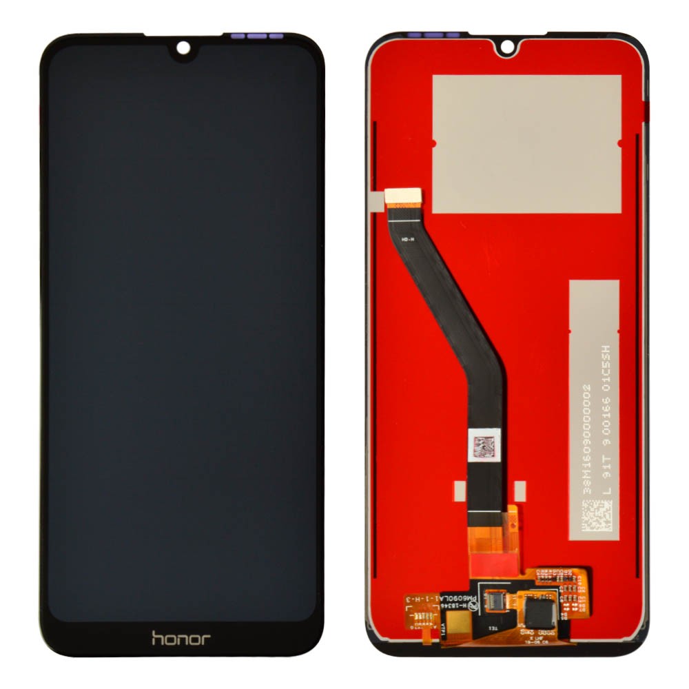 Дисплей для Huawei Y6 2019, Y6 Prime 2019, Y6S, Y6 Pro 2019, Honor 8A, 8a Pro, 8A Prime с тачскрином в сборе, цвет черный, 3 окошка под датчики фото 1