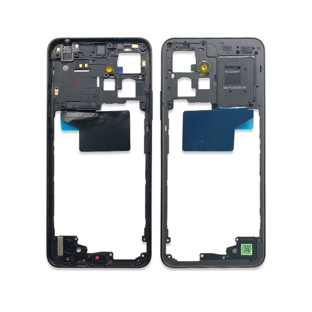 Середня частина корпусу для Xiaomi Redmi Note 12 4G, колір чорний фото 1