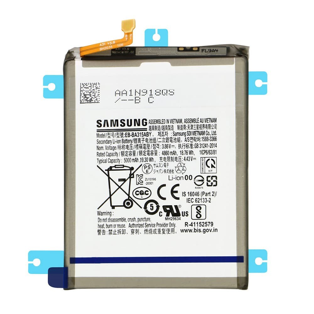 Акумулятор EB-BA315ABY для Samsung A315 A31 (2020)/A225 A22/A325 A32 GH82-22762, сервісний оригінал фото 1