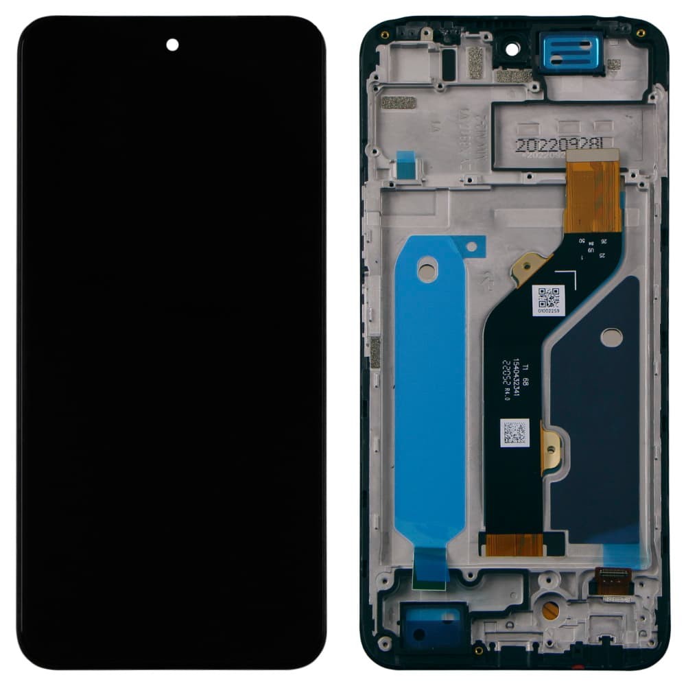 Дисплей для Infinix Hot 12 (X6817), с тачскрином и рамкой в сборе, цвет черный фото 1