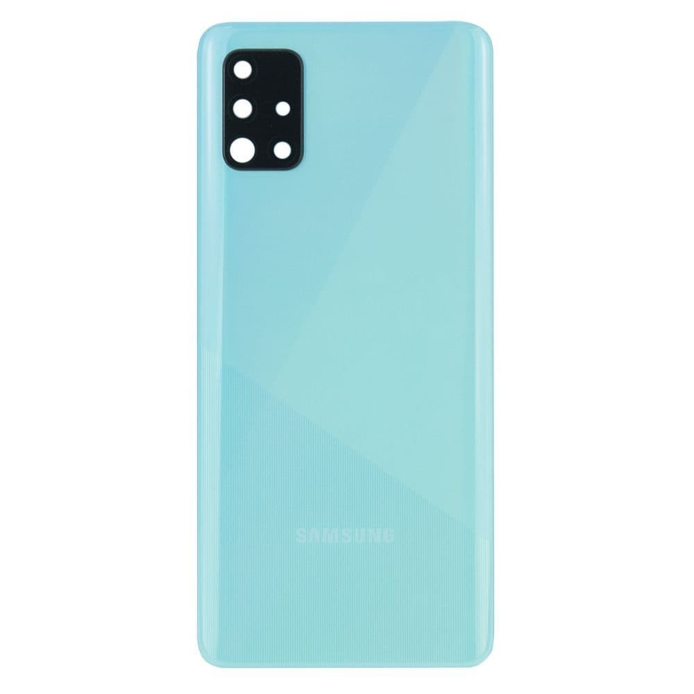 Задня кришка для Samsung A515 Galaxy A51 2020, зі склом камери, колір синій фото 1