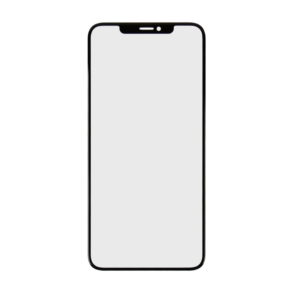 Стекло для iPhone XS Max (6.5) с OCA пленкой, цвет черный фото 1