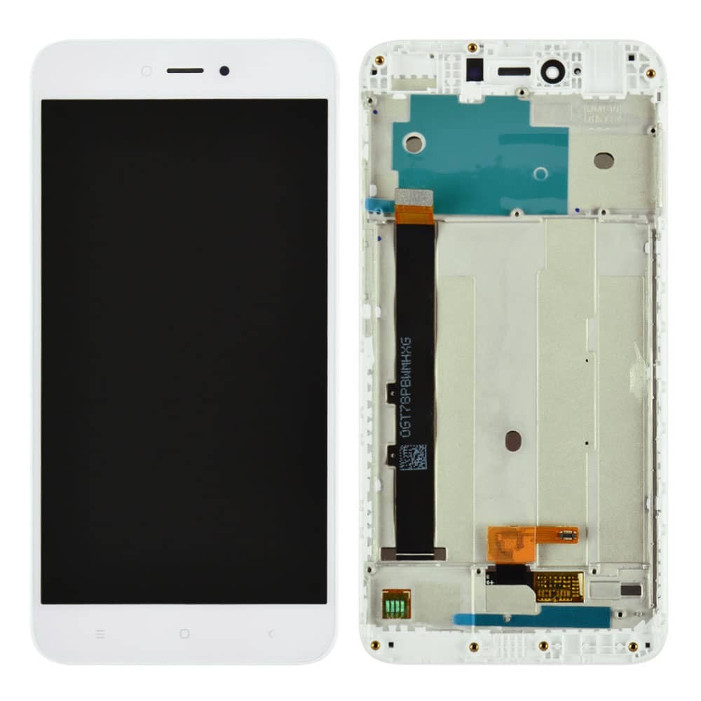 Дисплей для Xiaomi Redmi Note 5A, Y1 Lite з тачскрином та рамкою в зборі, колір білий, Orig PRC фото 1