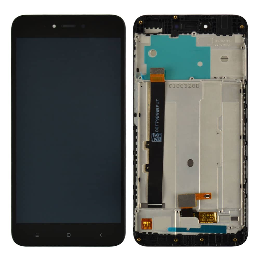 Дисплей для Xiaomi Redmi Note 5A, Y1 Lite с тачскрином и рамкой в сборе, цвет черный, Orig PRC фото 1