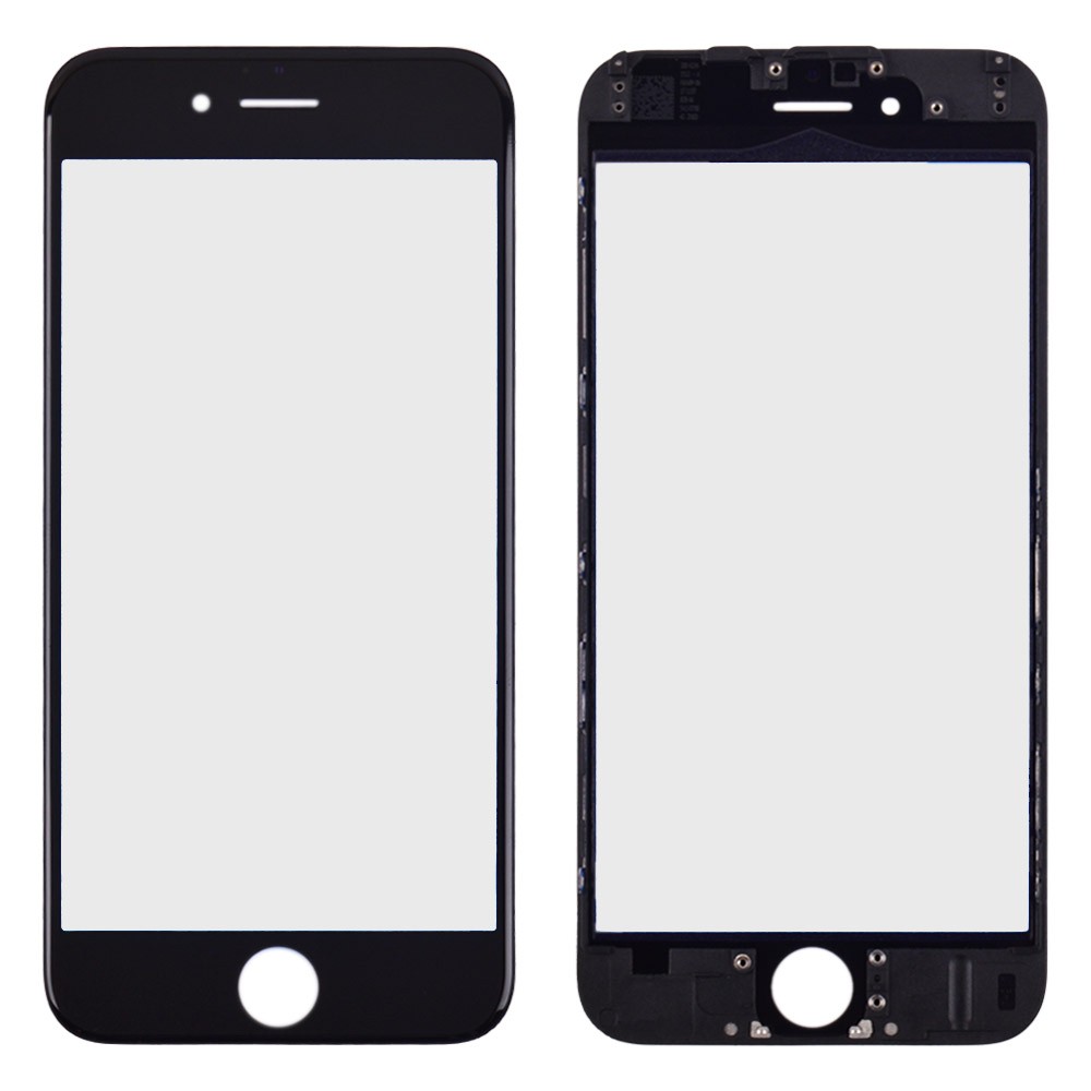 Скло iPhone 6, колір чорний, з рамкою фото 1