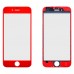 Скло для iPhone 6 (4.7) з рамкою, колір червоний миниатюра 1