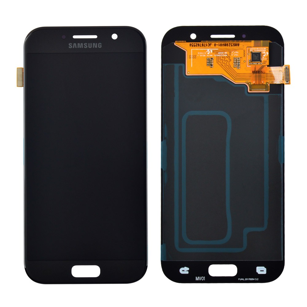 Дисплей Samsung A520F, DS Galaxy A5 с тачскрином в сборе, цвет черный, сервисный оригинал фото 1