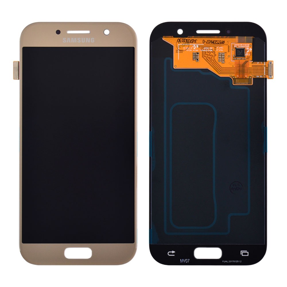 Дисплей Samsung A520F/DS Galaxy A5 (2017) с тачскрином в сборе, цвет золотой, сервисный оригинал фото 1