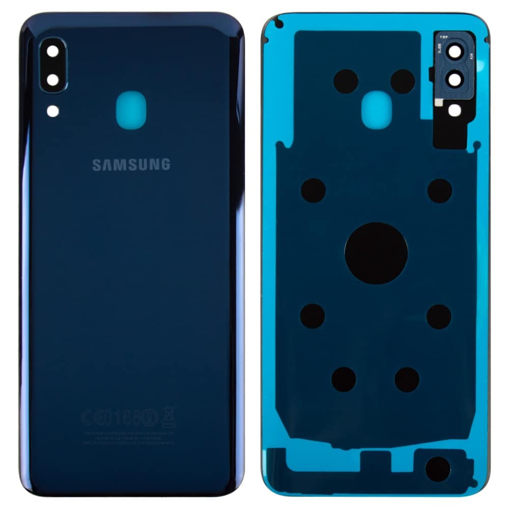 Задня кришка Samsung A205 Galaxy A20 2019, колір синій, оригінал фото 1
