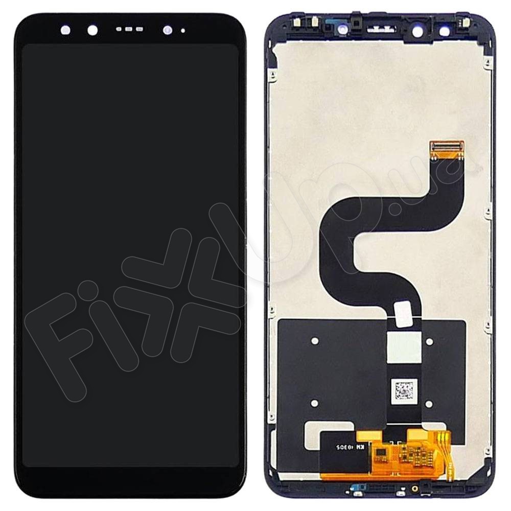 Дисплей для Xiaomi Mi A2, Mi 6X з тачскрином та рамкою в зборі, колір чорний фото 1