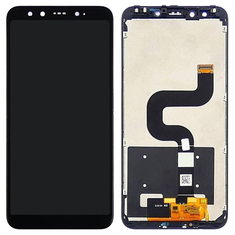 Дисплей для Xiaomi Mi A2, Mi 6X з тачскріном і рамкою, чорний, оригінал фото 1