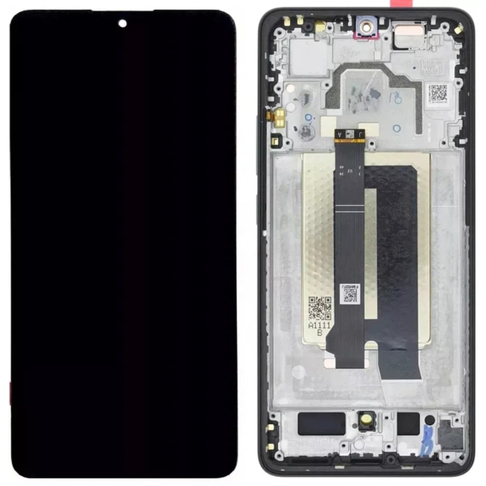 Дисплей для Xiaomi Poco X6 Pro 5G, з тачскріном і рамкою, чорний, OLED фото 1