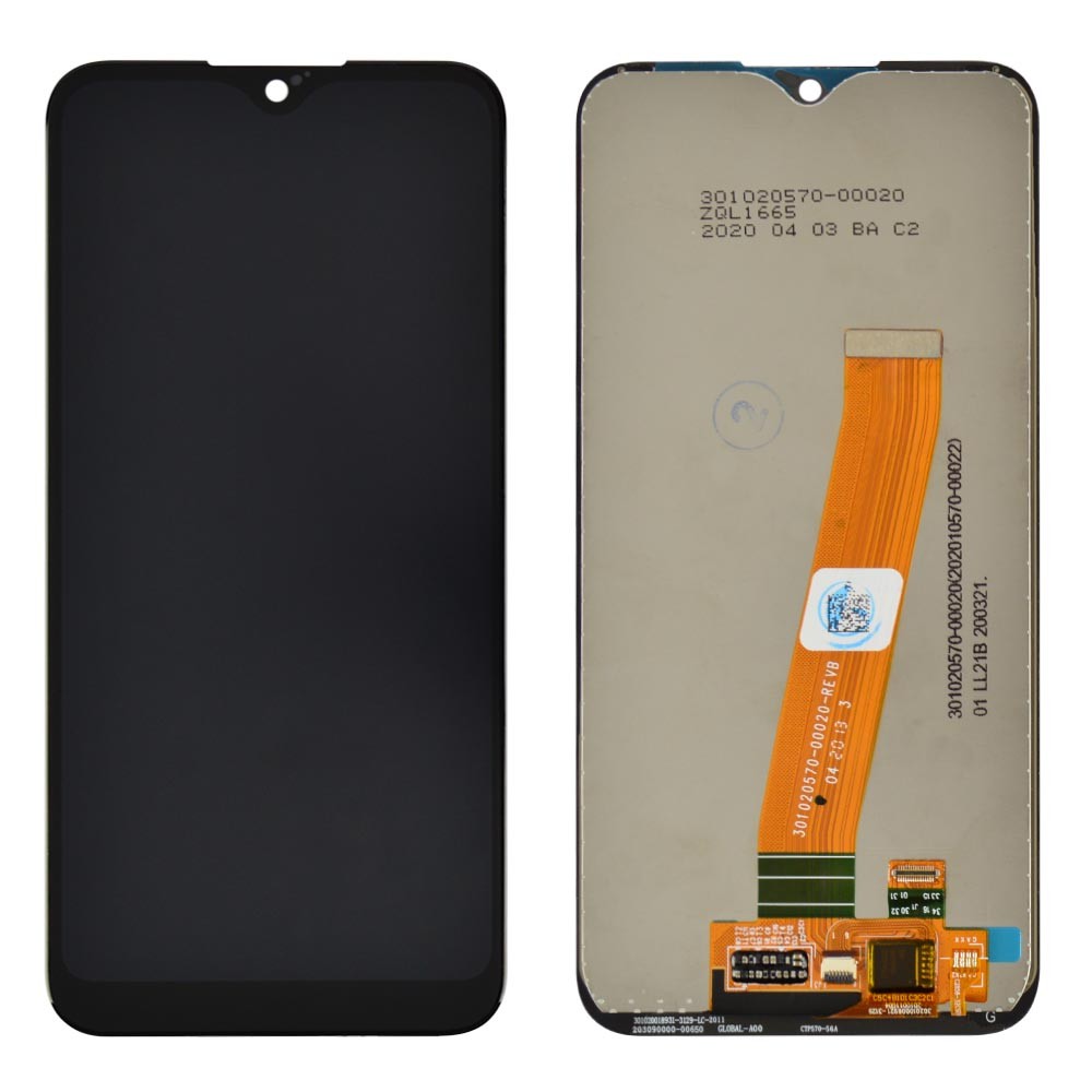 Дисплей для Samsung A015F / DS Galaxy A01 з тачскрином у зборі, колір чорний, оригінал із заміненим склом, уцінка фото 1