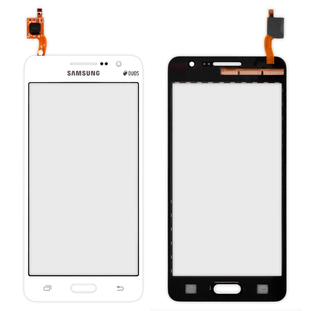 Touchscreen Samsung G530H/G530E/G531H/G530F/DS Galaxy Grand Prime/VE small ic (5mm) (white) фото 1 Тачскрин Samsung G530H, G531, G530F Galaxy Grand Prime, колір білий, маленька мікросхема фото 1