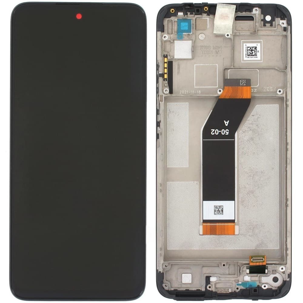 Дисплей для Xiaomi Redmi 10 2022, з тачскріном і рамкою, чорний фото 1