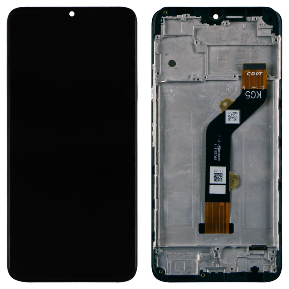 Дисплей для Infinix Smart 6 (X6511), с тачскрином и рамкой в сборе, цвет черный фото 1