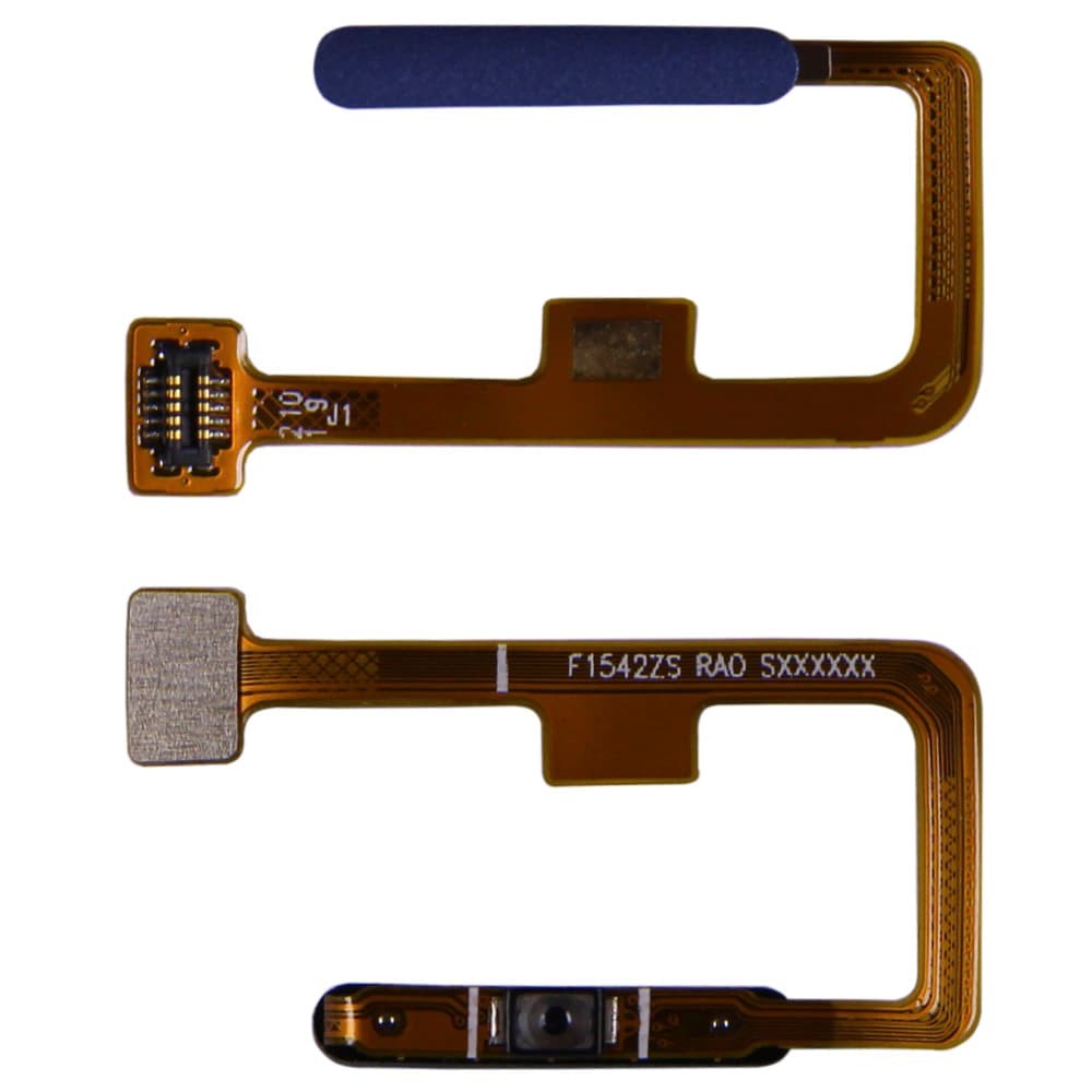 Шлейф для Xiaomi Mi11 Lite, з кнопкою увімкнення і сканером відбитка, колір синій фото 1