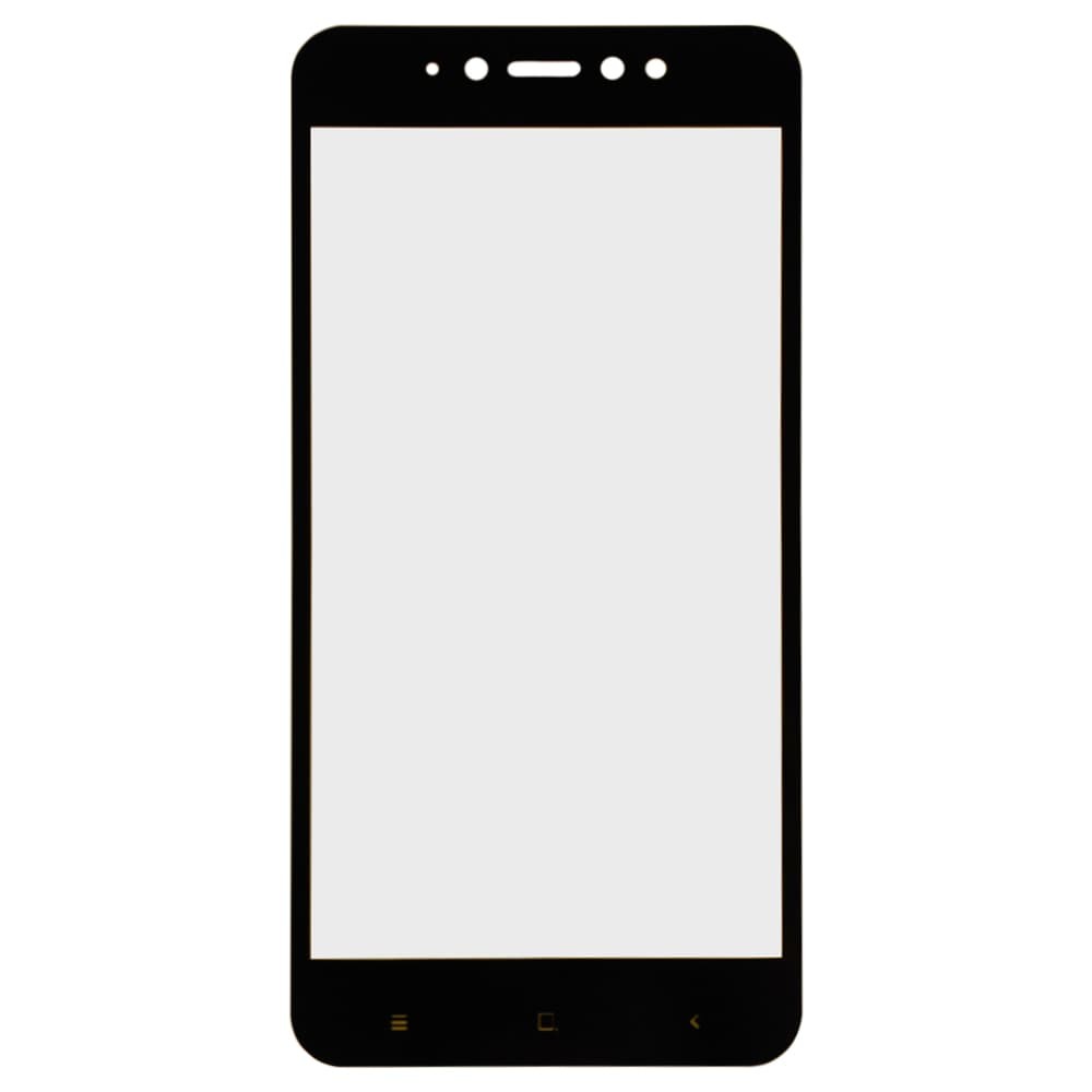 Захисне скло для Xiaomi Redmi Note 5A Prime, Redmi Note 5A, Redmi Y1, колір чорний фото 1