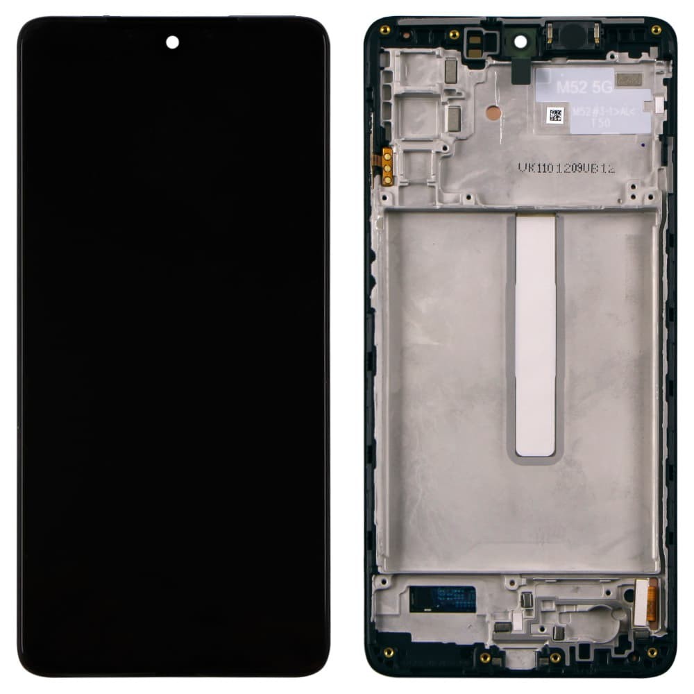 LCD Samsung M526F Galaxy M52 2021 (GH82-27094A) + Touchscreen with Frame (black) Service Original фото 1 Дисплей для Samsung M526F Galaxy M52 2021 (GH82-27094A) с тачскрином и рамкой в сборе, цвет черный, сервисный оригинал фото 1