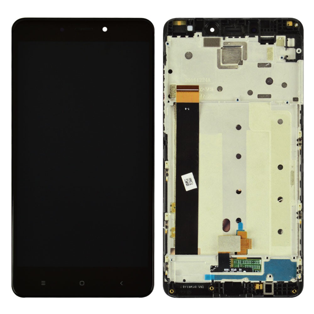 Дисплей для Xiaomi Redmi Note 4 Helio X20 с тачскрином и рамкой в сборе, цвет черный, оригинал фото 1
