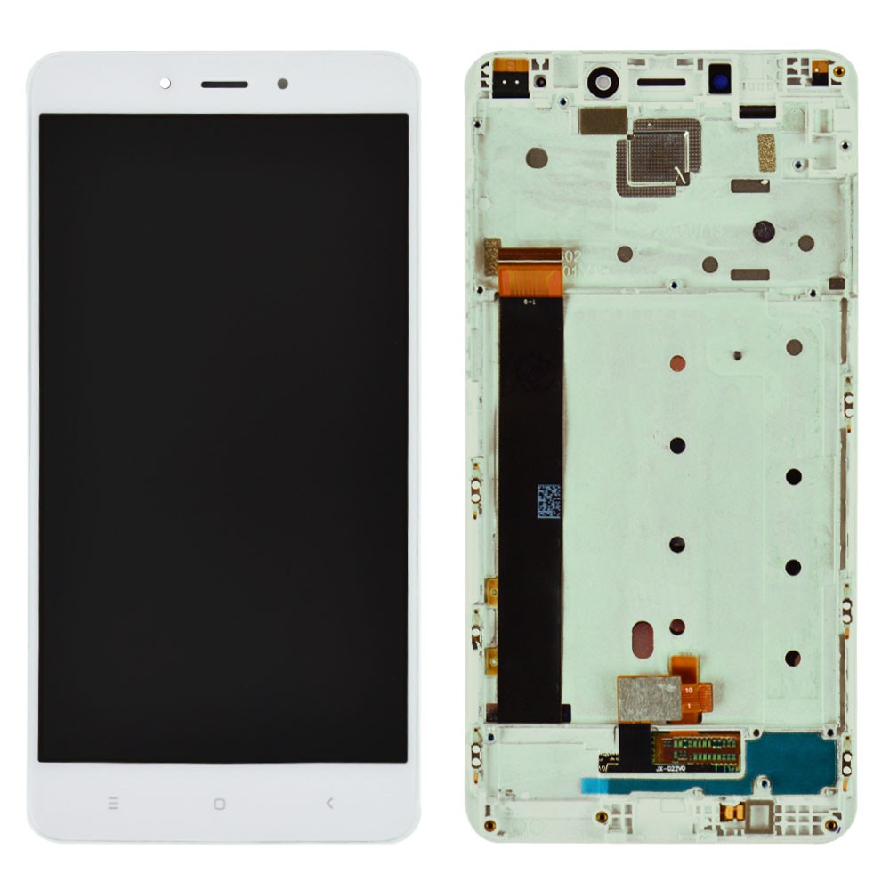 Дисплей для Xiaomi Redmi Note 4 Helio X20 с тачскрином и рамкой в сборе, цвет белый, оригинал фото 1