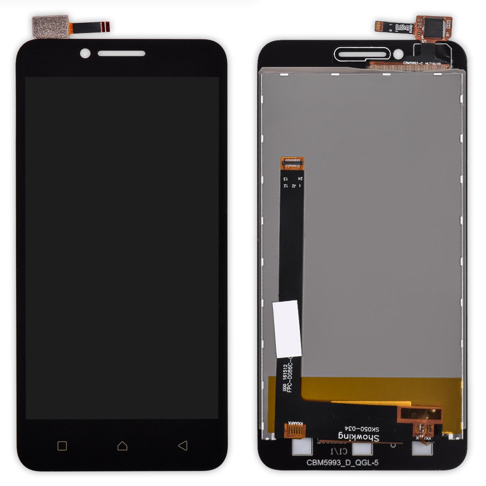 Дисплей Lenovo A2020 Vibe C с тачскрином в сборе, цвет черный, большая микросхема фото 1