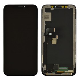Дисплей для iPhone X с тачскрином в сборе, oled gx soft,  цвет черный