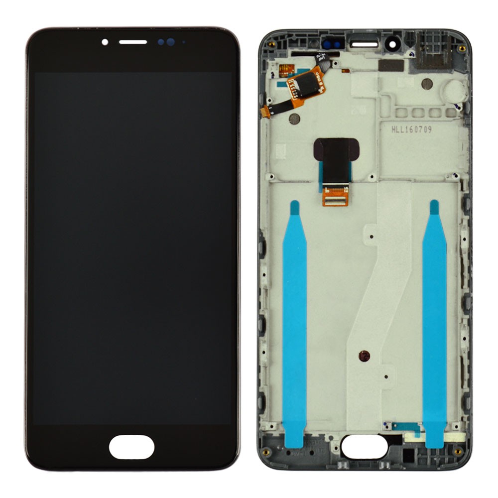 Дисплей для Meizu M3 Note з тачскрином та рамкою в зборі, колір чорний, версія L681h фото 1