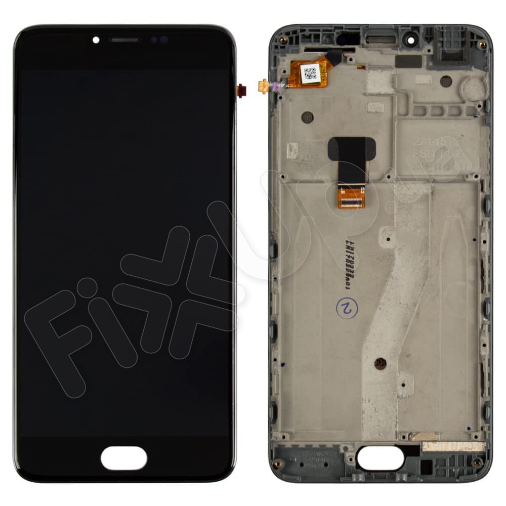Дисплей для Meizu M3 Note з тачскрином та рамкою в зборі, колір чорний, версія L681h, оригінал фото 1