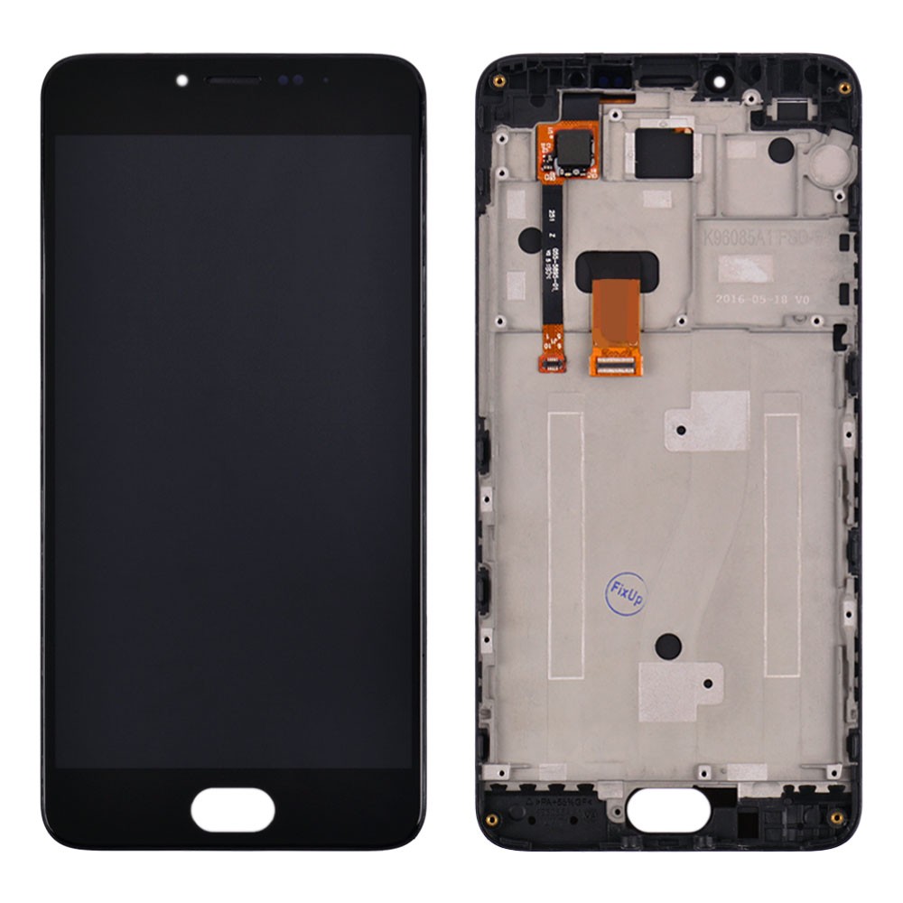 Дисплей для Meizu M3 Note з тачскрином та рамкою в зборі, колір чорний, версія M681h фото 1